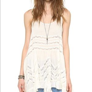 Free People Womens Voile Trapeze Slip Top